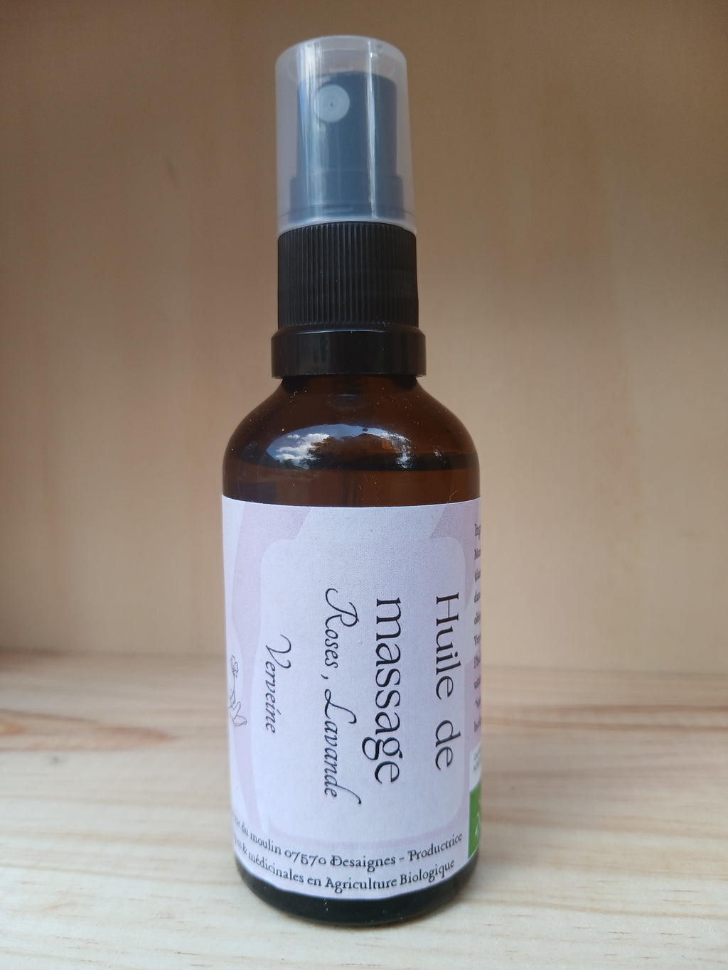 Huile de massage Roses, Verveine & Lavande