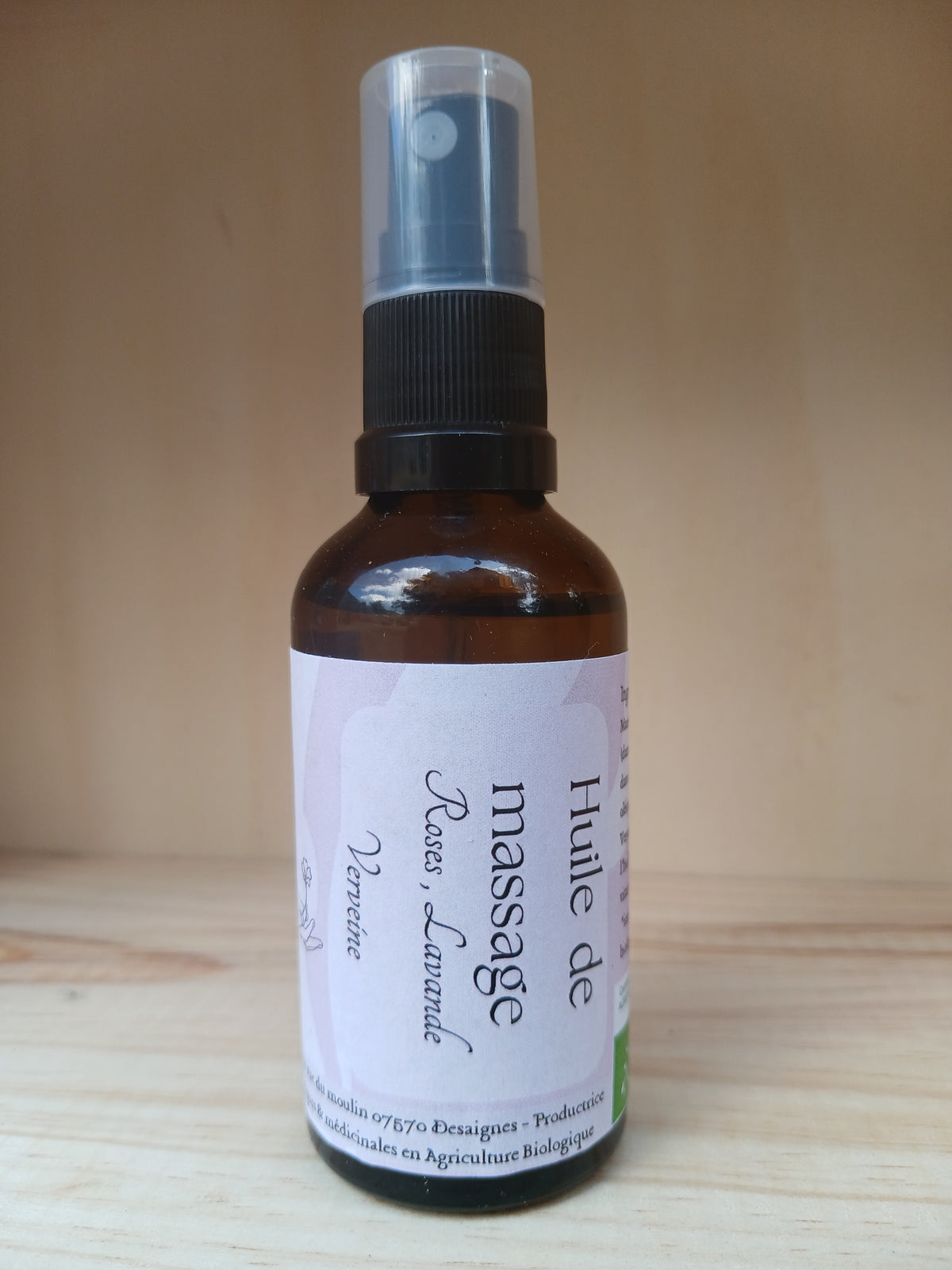 Huile de massage Roses, Verveine & Lavande